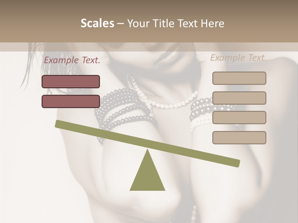 A Woman With A Necklace And Bracelets On Her Arm PowerPoint Template