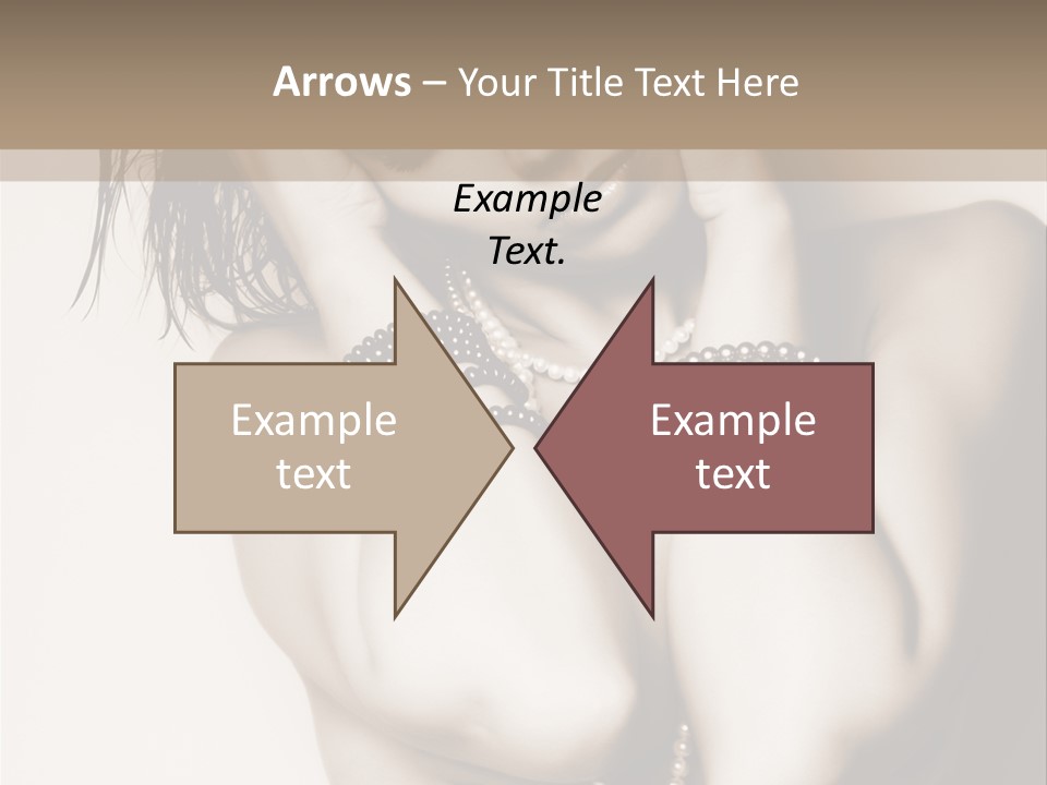 A Woman With A Necklace And Bracelets On Her Arm PowerPoint Template