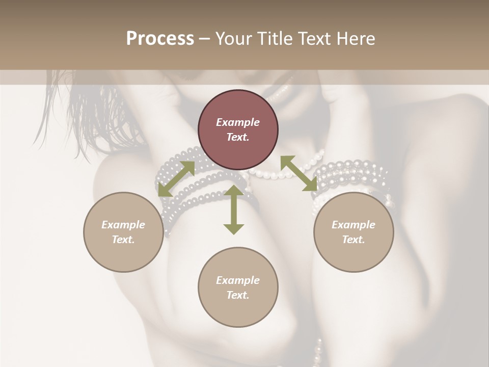 A Woman With A Necklace And Bracelets On Her Arm PowerPoint Template