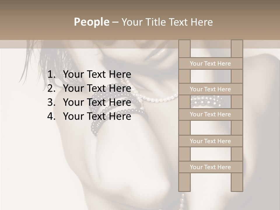 A Woman With A Necklace And Bracelets On Her Arm PowerPoint Template