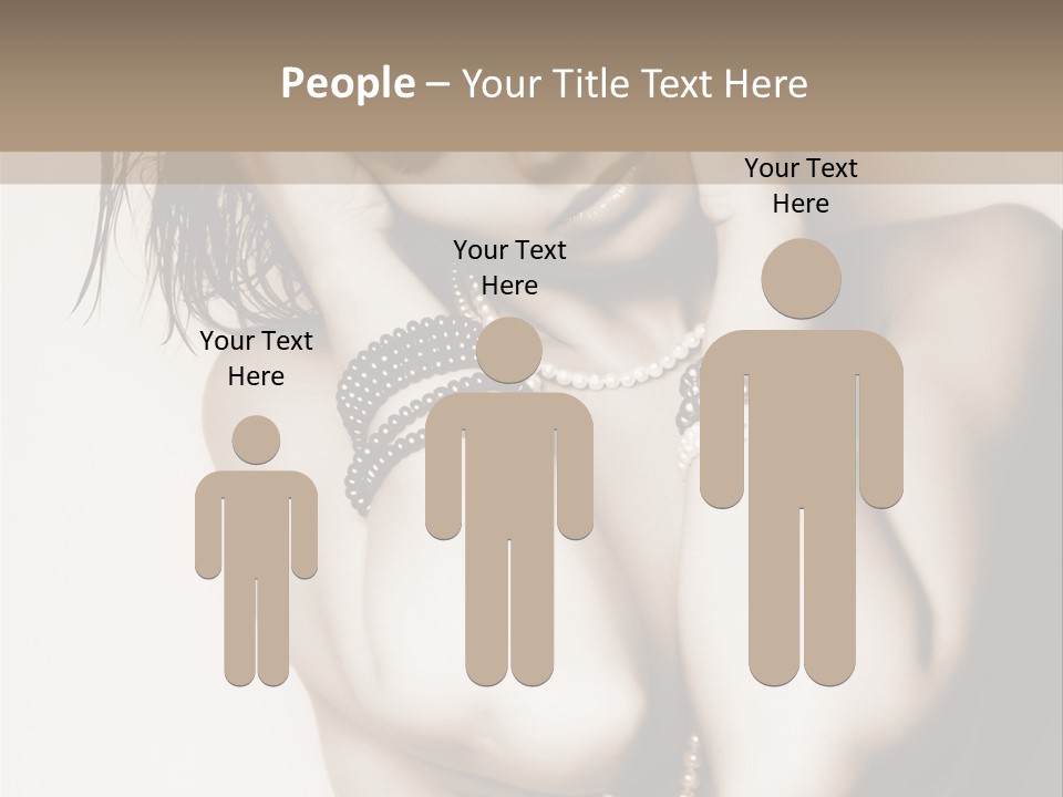 A Woman With A Necklace And Bracelets On Her Arm PowerPoint Template