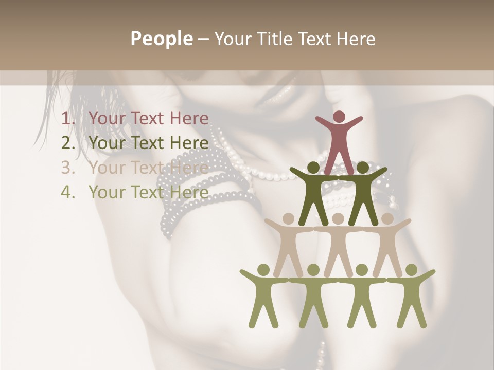 A Woman With A Necklace And Bracelets On Her Arm PowerPoint Template