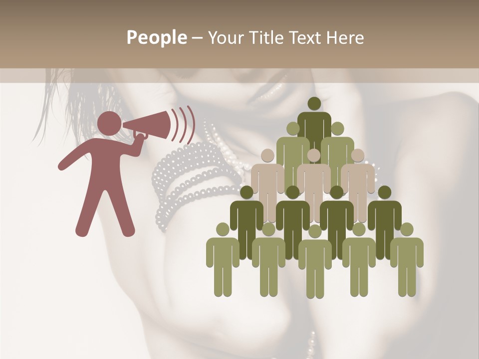 A Woman With A Necklace And Bracelets On Her Arm PowerPoint Template