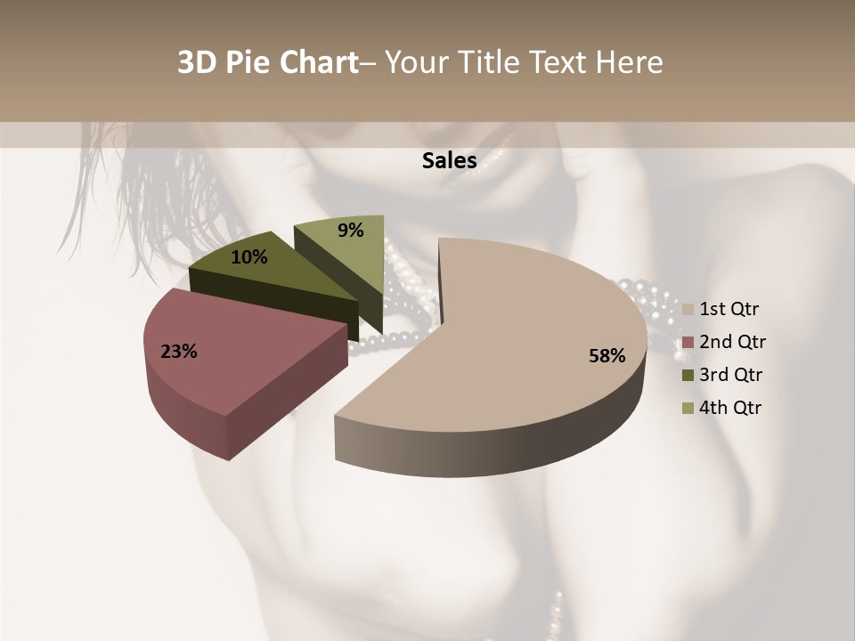 A Woman With A Necklace And Bracelets On Her Arm PowerPoint Template