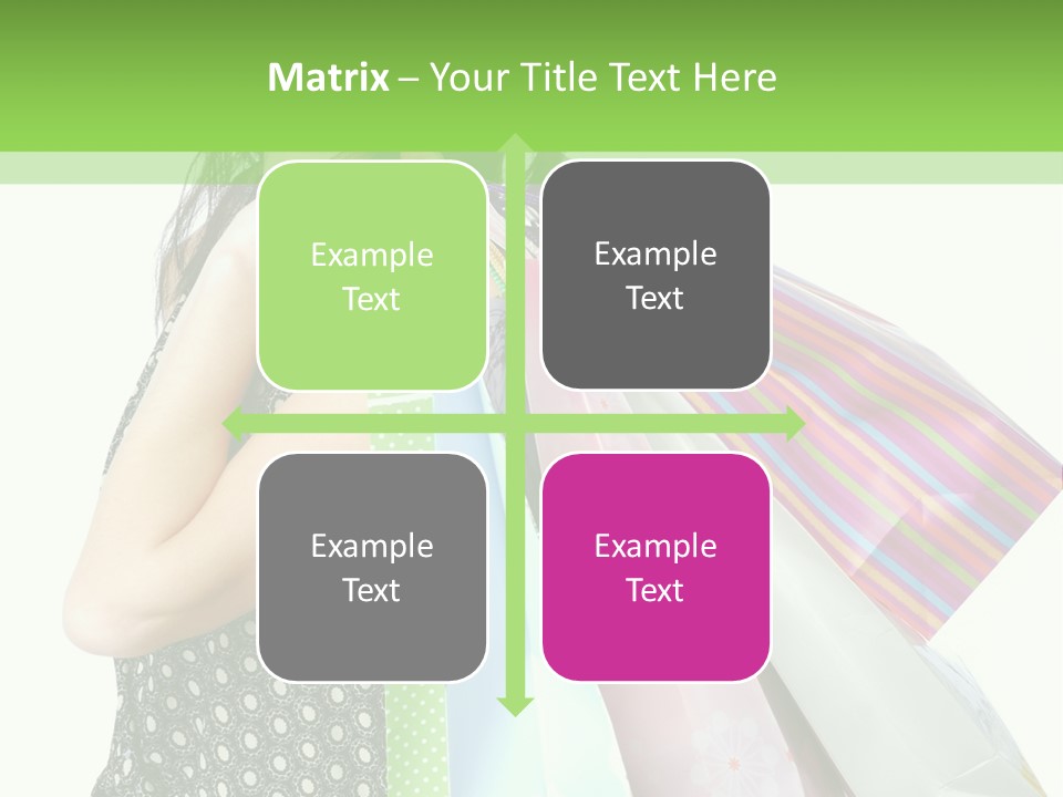 A Beautiful Woman Holding Shopping Bags Powerpoint Template PowerPoint Template