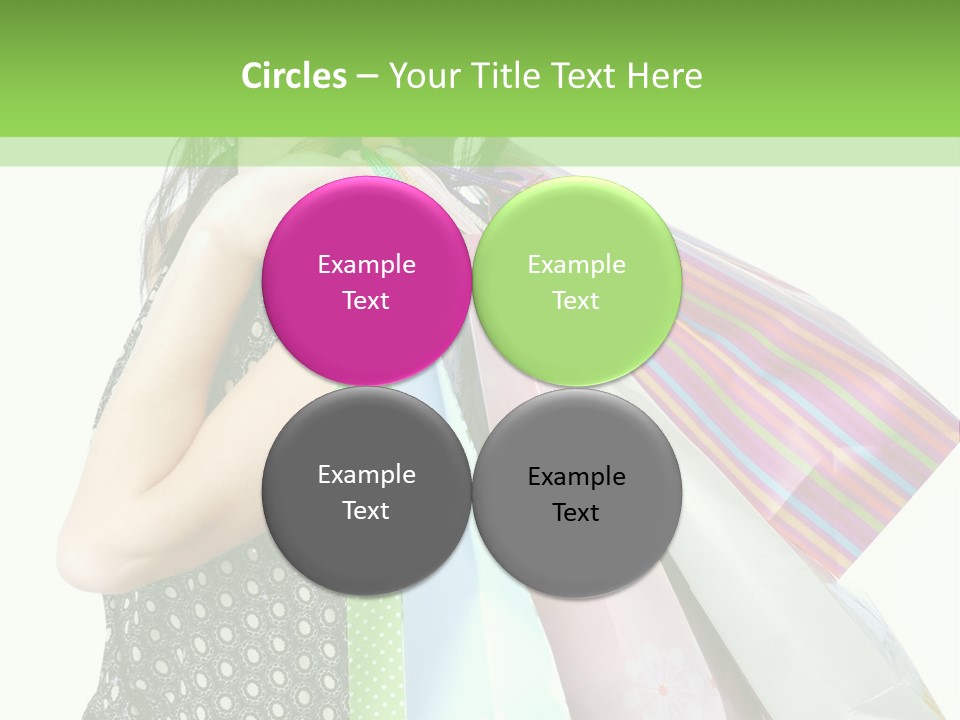 A Beautiful Woman Holding Shopping Bags Powerpoint Template PowerPoint Template