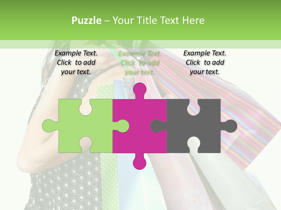 A Beautiful Woman Holding Shopping Bags Powerpoint Template PowerPoint Template