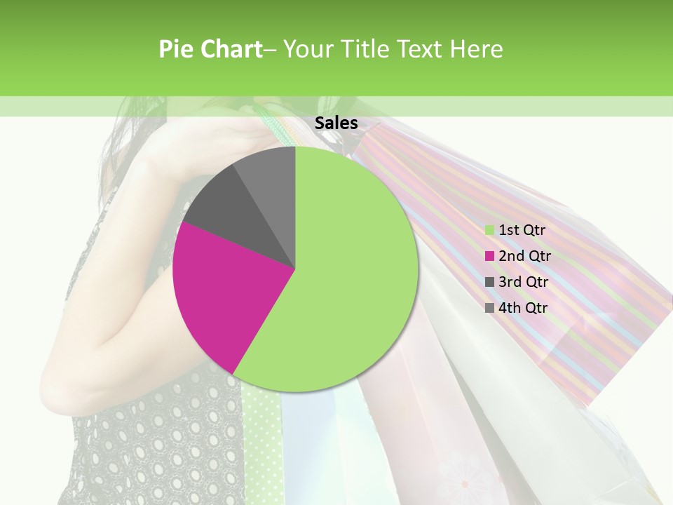 A Beautiful Woman Holding Shopping Bags Powerpoint Template PowerPoint Template