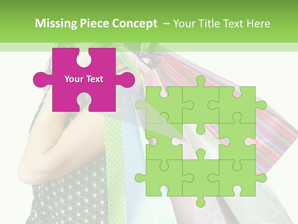 A Beautiful Woman Holding Shopping Bags Powerpoint Template PowerPoint Template