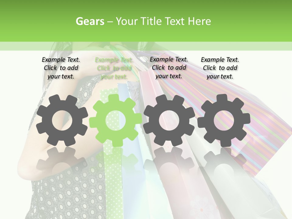 A Beautiful Woman Holding Shopping Bags Powerpoint Template PowerPoint Template