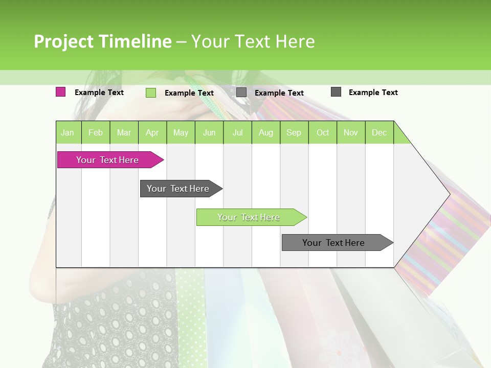 A Beautiful Woman Holding Shopping Bags Powerpoint Template PowerPoint Template