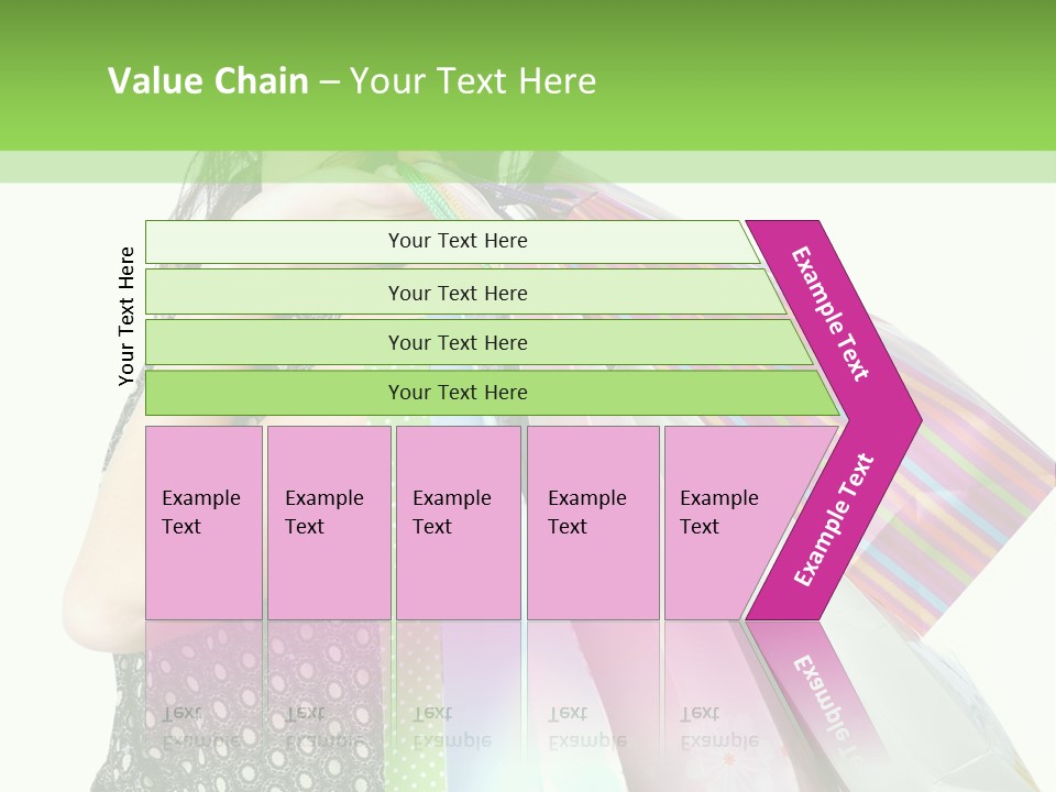 A Beautiful Woman Holding Shopping Bags Powerpoint Template PowerPoint Template