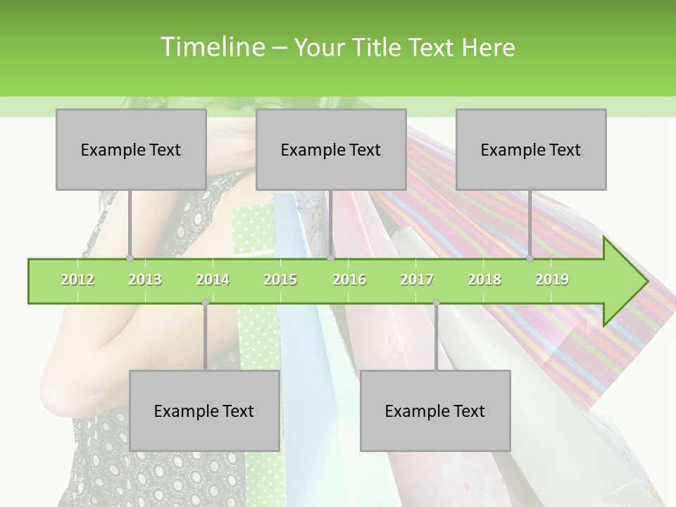 A Beautiful Woman Holding Shopping Bags Powerpoint Template PowerPoint Template