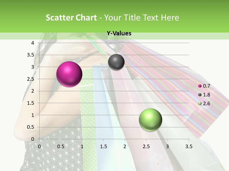 A Beautiful Woman Holding Shopping Bags Powerpoint Template PowerPoint Template