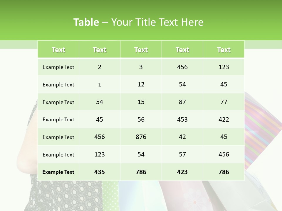 A Beautiful Woman Holding Shopping Bags Powerpoint Template PowerPoint Template