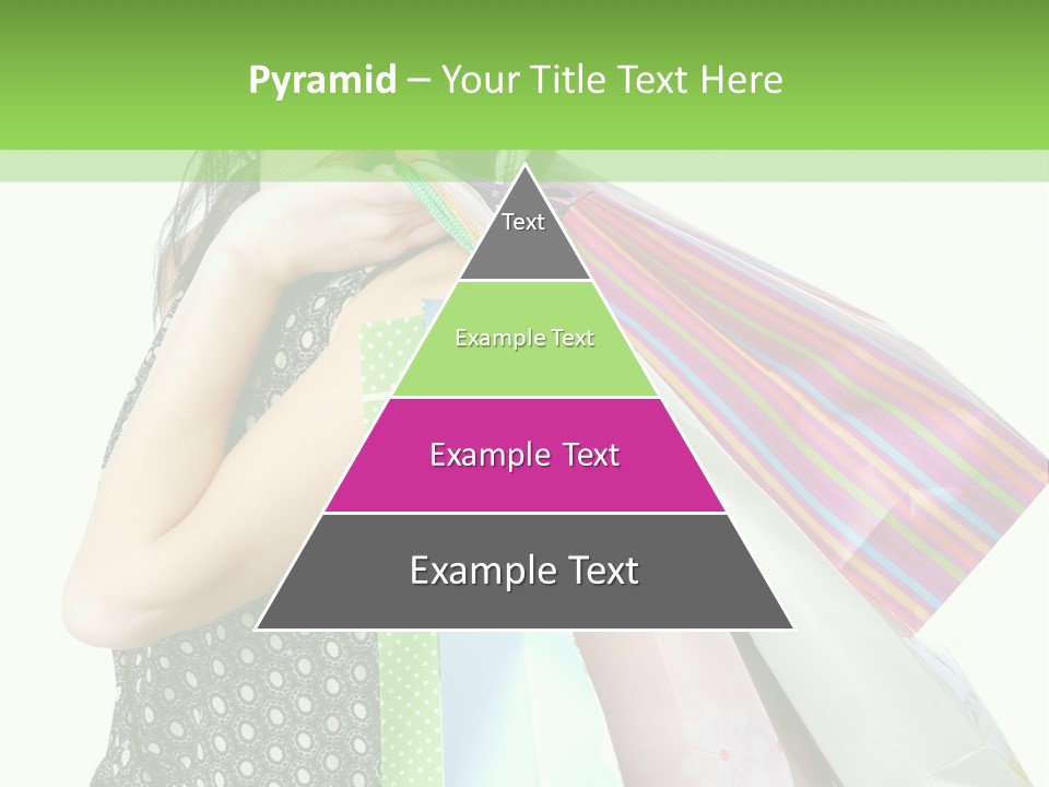 A Beautiful Woman Holding Shopping Bags Powerpoint Template PowerPoint Template
