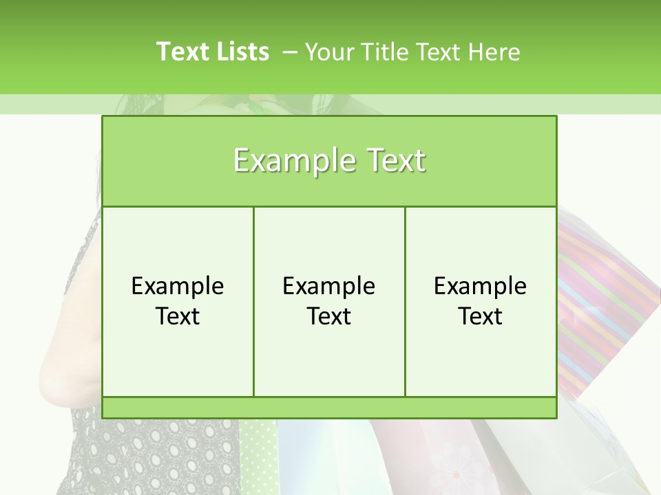 A Beautiful Woman Holding Shopping Bags Powerpoint Template PowerPoint Template