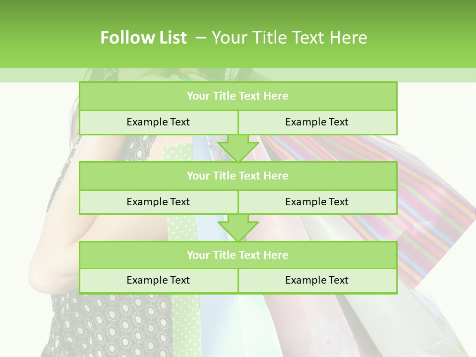 A Beautiful Woman Holding Shopping Bags Powerpoint Template PowerPoint Template