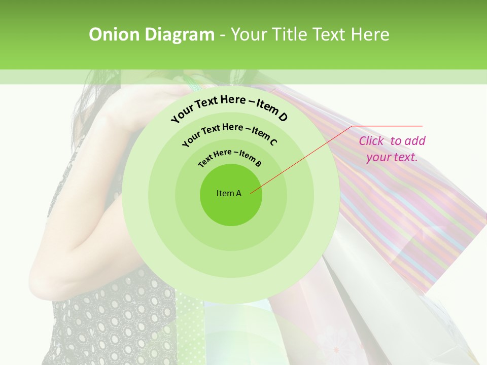 A Beautiful Woman Holding Shopping Bags Powerpoint Template PowerPoint Template