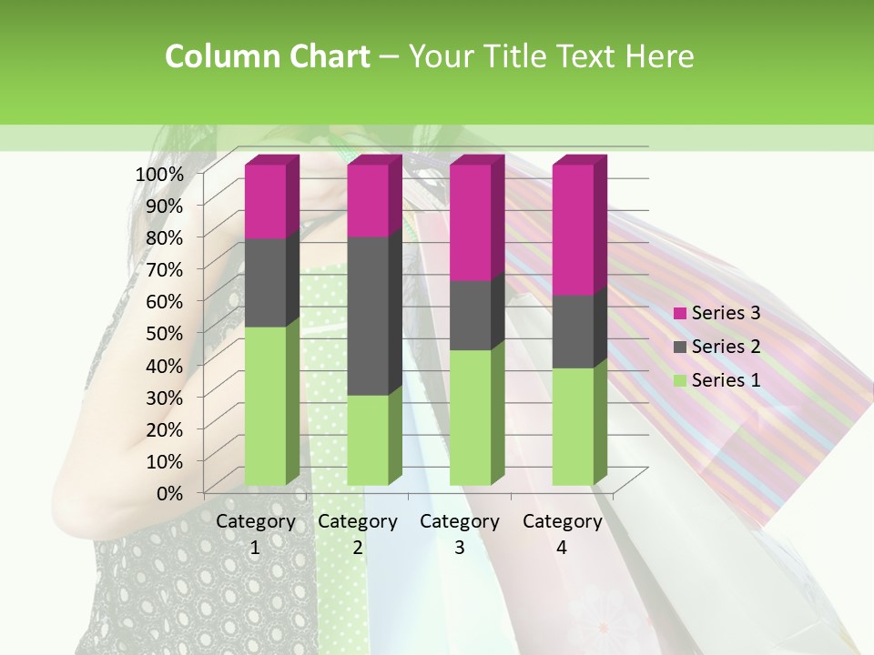 A Beautiful Woman Holding Shopping Bags Powerpoint Template PowerPoint Template