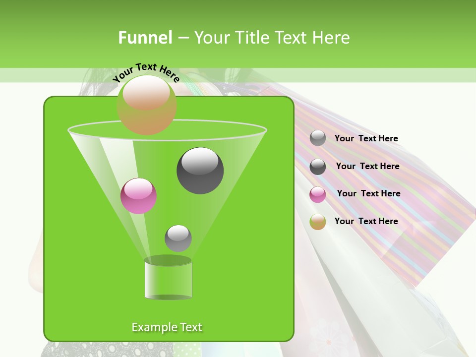 A Beautiful Woman Holding Shopping Bags Powerpoint Template PowerPoint Template