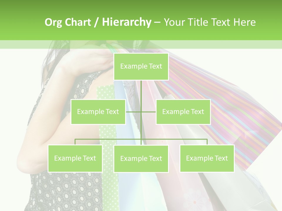 A Beautiful Woman Holding Shopping Bags Powerpoint Template PowerPoint Template