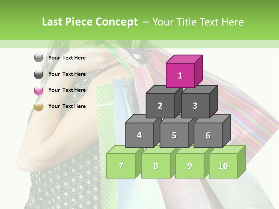 A Beautiful Woman Holding Shopping Bags Powerpoint Template PowerPoint Template