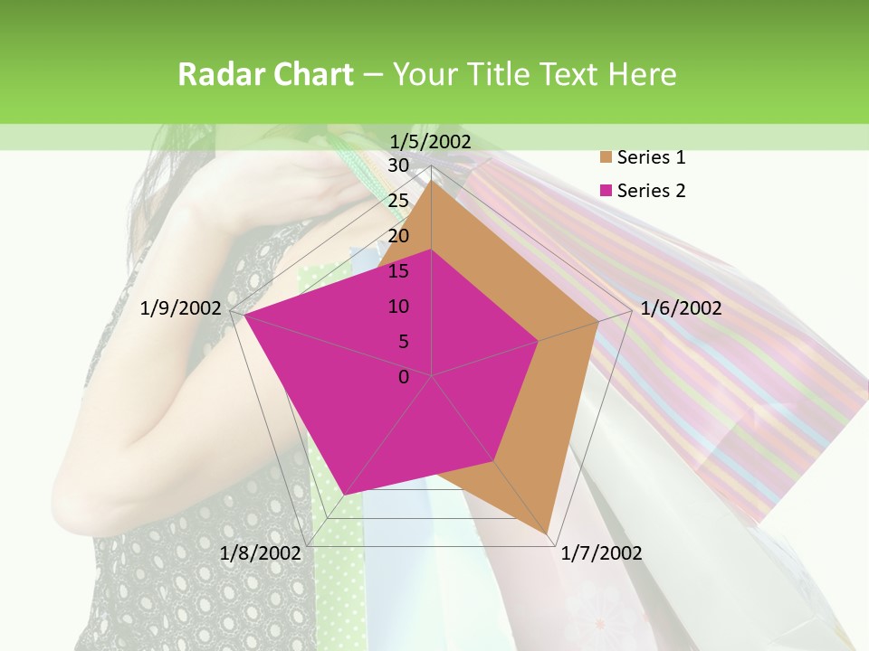 A Beautiful Woman Holding Shopping Bags Powerpoint Template PowerPoint Template