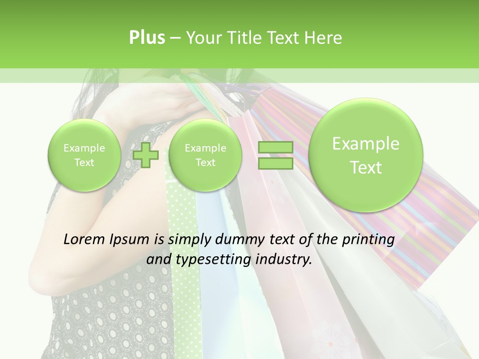 A Beautiful Woman Holding Shopping Bags Powerpoint Template PowerPoint Template