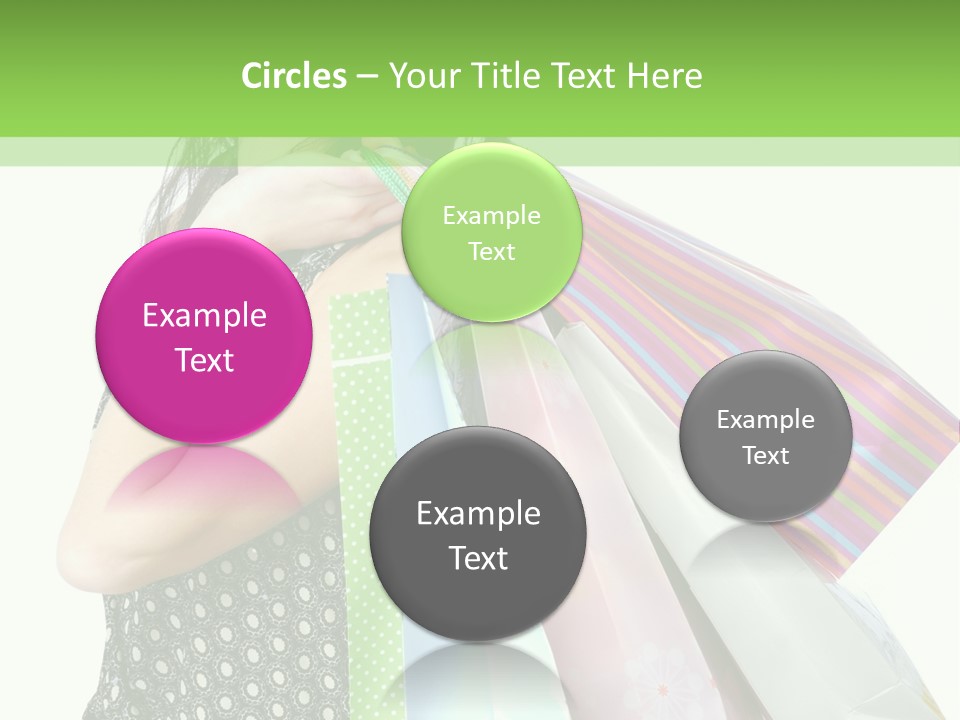 A Beautiful Woman Holding Shopping Bags Powerpoint Template PowerPoint Template