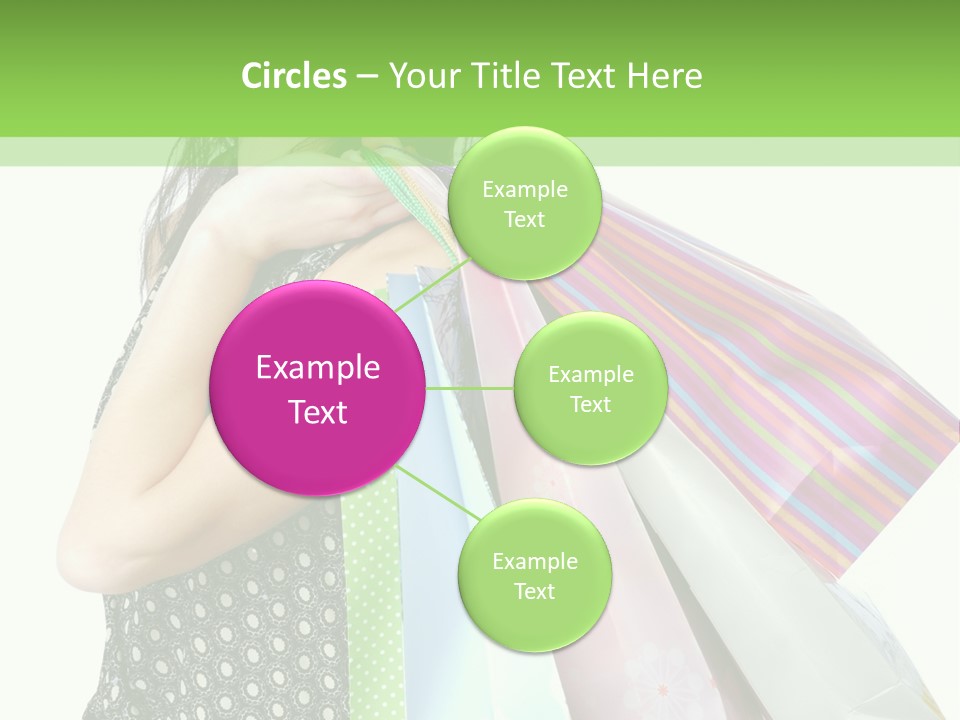 A Beautiful Woman Holding Shopping Bags Powerpoint Template PowerPoint Template