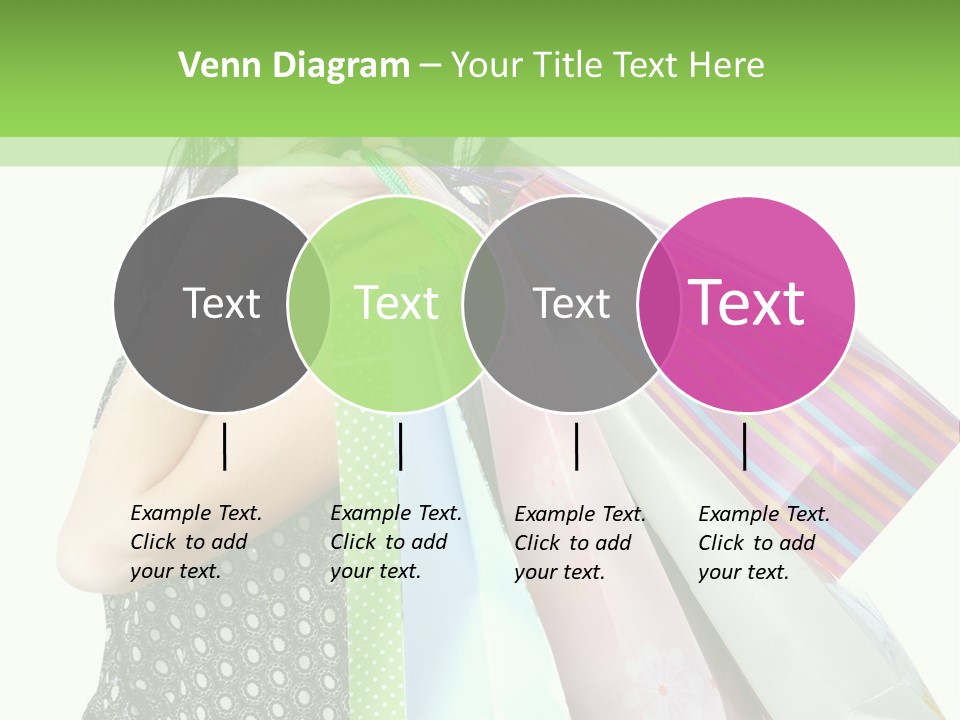 A Beautiful Woman Holding Shopping Bags Powerpoint Template PowerPoint Template