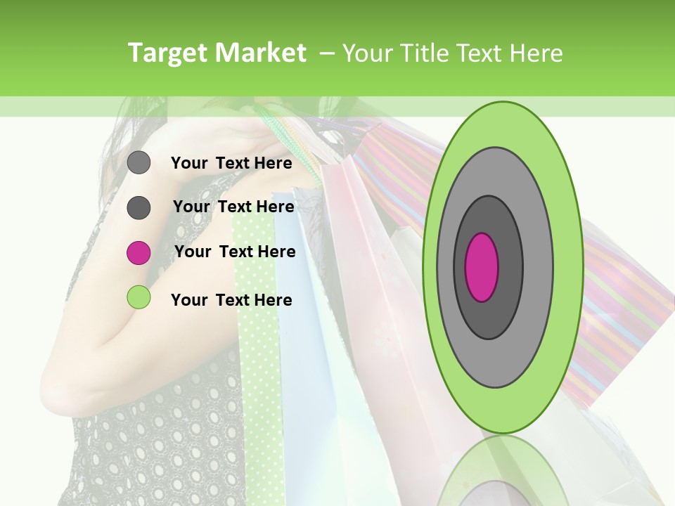 A Beautiful Woman Holding Shopping Bags Powerpoint Template PowerPoint Template