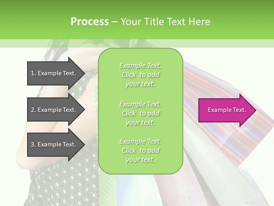 A Beautiful Woman Holding Shopping Bags Powerpoint Template PowerPoint Template