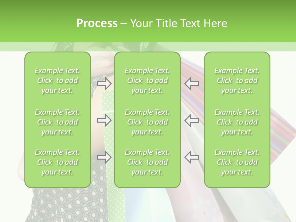 A Beautiful Woman Holding Shopping Bags Powerpoint Template PowerPoint Template