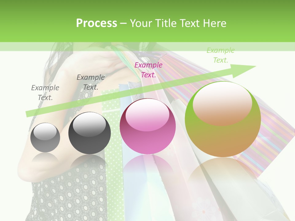 A Beautiful Woman Holding Shopping Bags Powerpoint Template PowerPoint Template