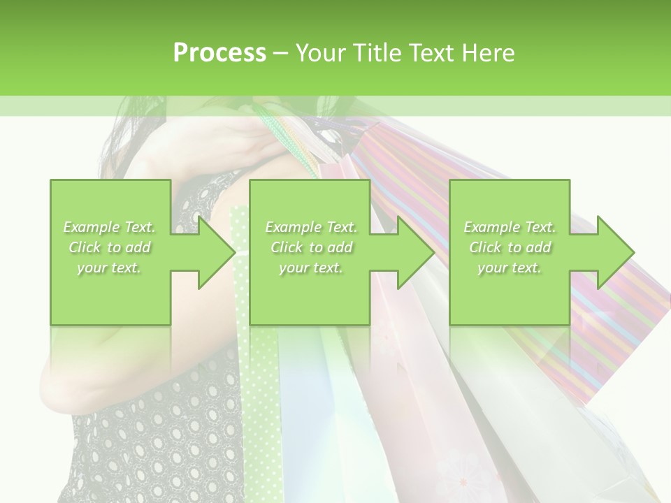 A Beautiful Woman Holding Shopping Bags Powerpoint Template PowerPoint Template