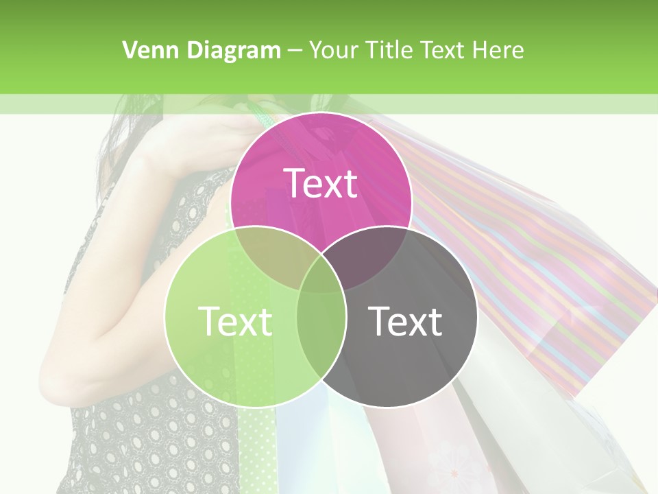 A Beautiful Woman Holding Shopping Bags Powerpoint Template PowerPoint Template