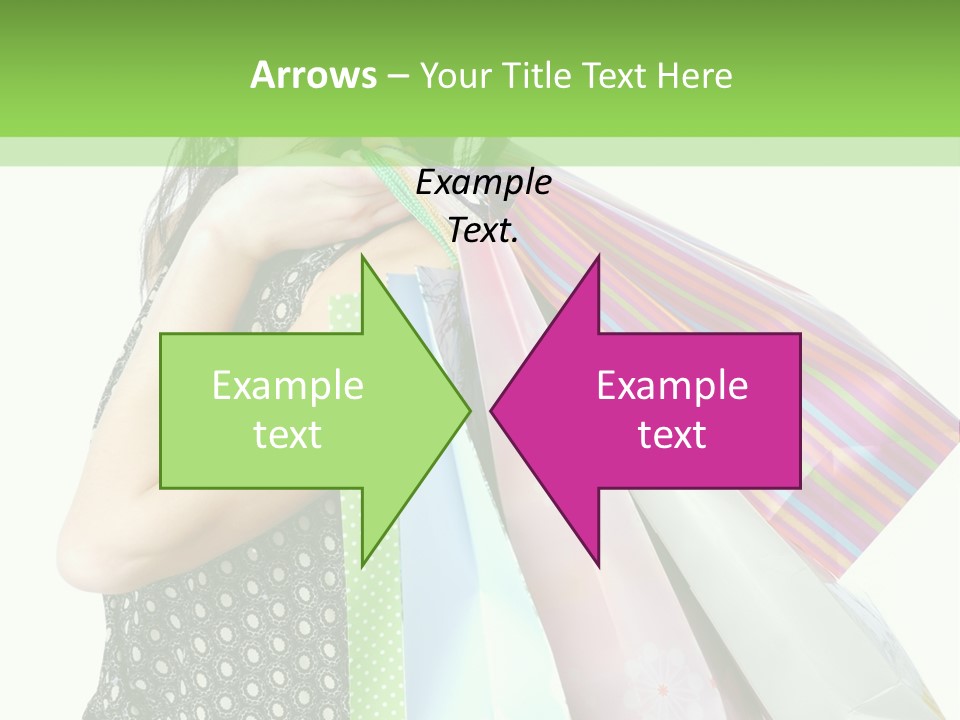 A Beautiful Woman Holding Shopping Bags Powerpoint Template PowerPoint Template