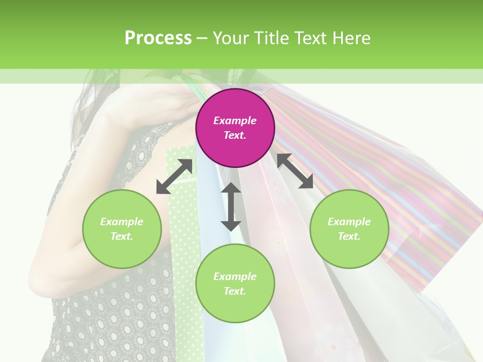 A Beautiful Woman Holding Shopping Bags Powerpoint Template PowerPoint Template