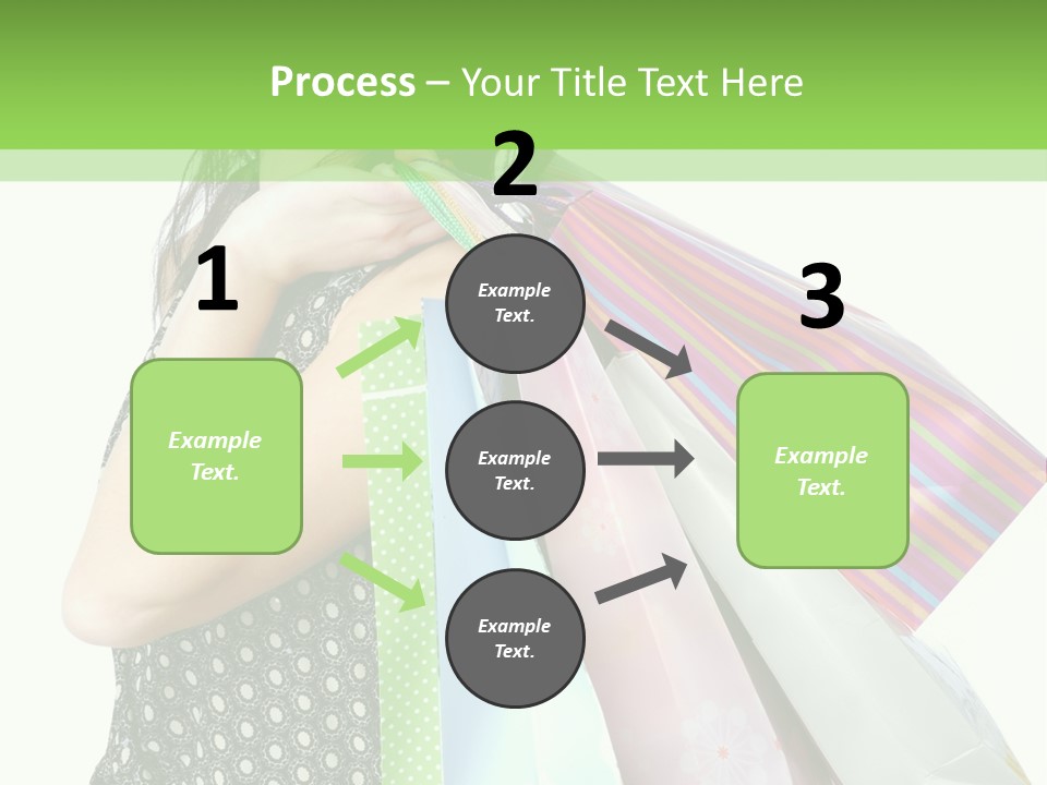 A Beautiful Woman Holding Shopping Bags Powerpoint Template PowerPoint Template