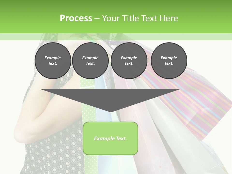 A Beautiful Woman Holding Shopping Bags Powerpoint Template PowerPoint Template