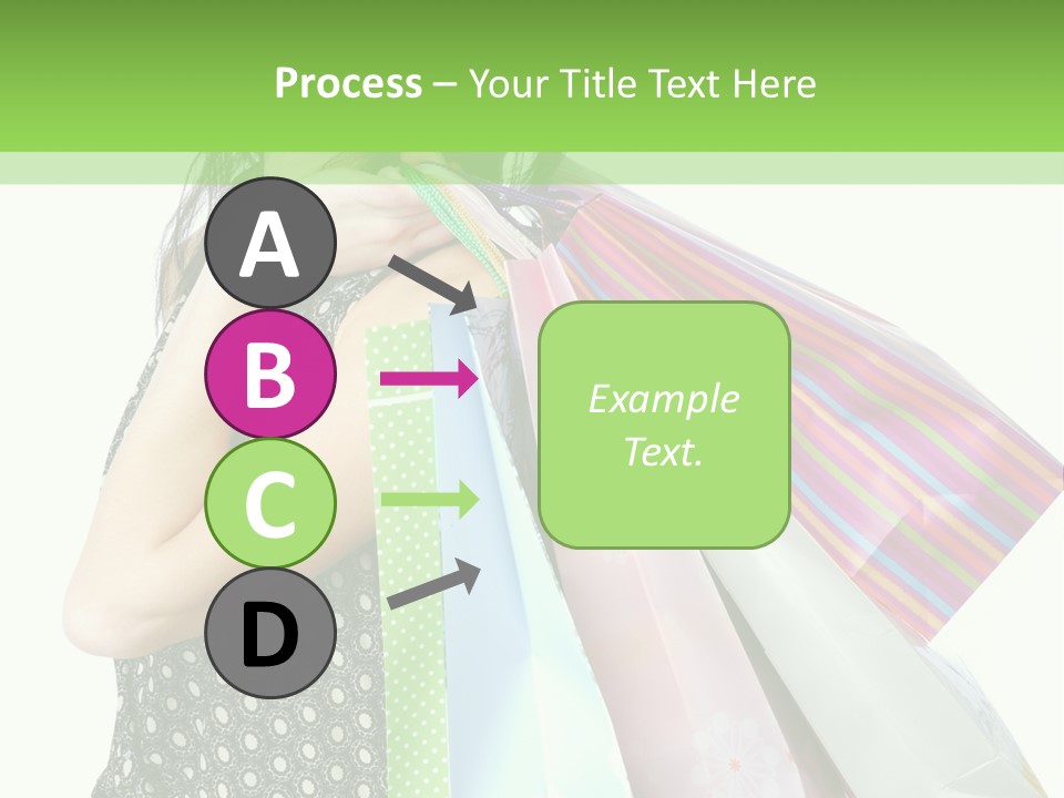 A Beautiful Woman Holding Shopping Bags Powerpoint Template PowerPoint Template