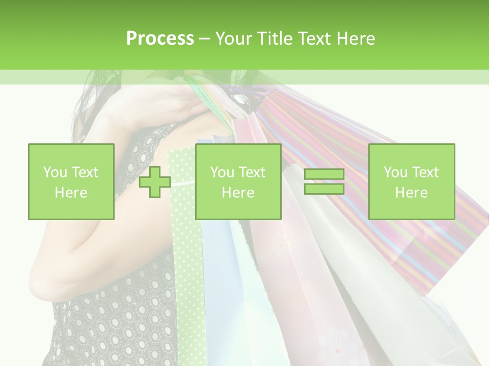 A Beautiful Woman Holding Shopping Bags Powerpoint Template PowerPoint Template