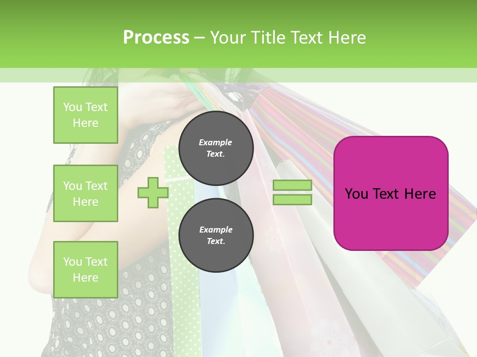 A Beautiful Woman Holding Shopping Bags Powerpoint Template PowerPoint Template