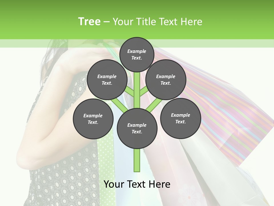 A Beautiful Woman Holding Shopping Bags Powerpoint Template PowerPoint Template