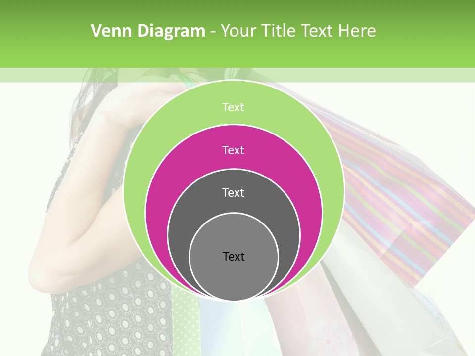 A Beautiful Woman Holding Shopping Bags Powerpoint Template PowerPoint Template