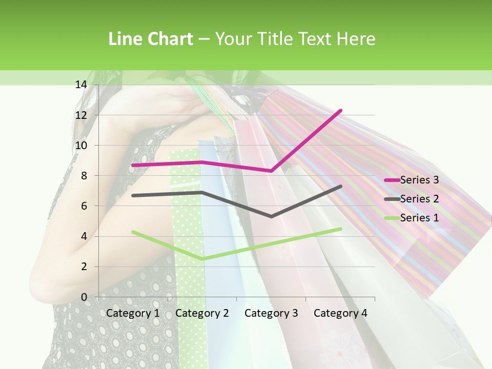 A Beautiful Woman Holding Shopping Bags Powerpoint Template PowerPoint Template