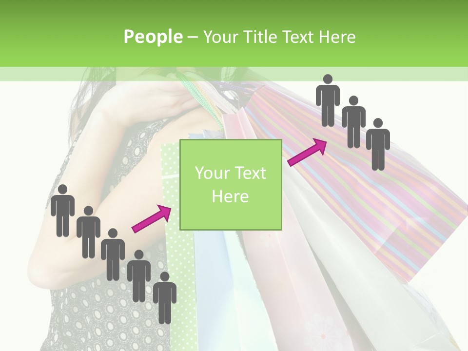 A Beautiful Woman Holding Shopping Bags Powerpoint Template PowerPoint Template