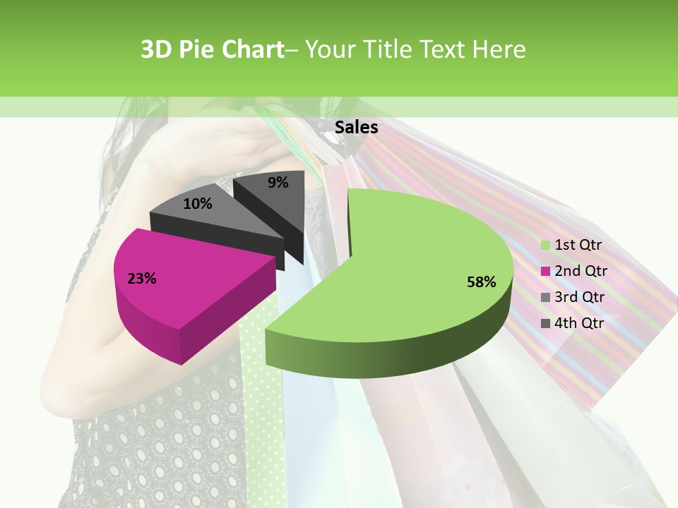 A Beautiful Woman Holding Shopping Bags Powerpoint Template PowerPoint Template